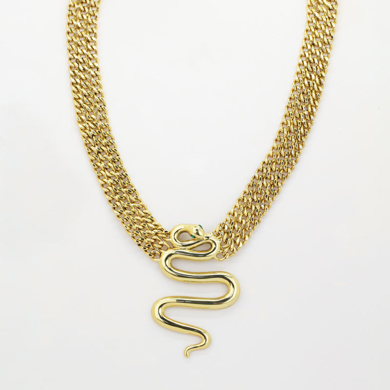 Coiled Snake Necklace