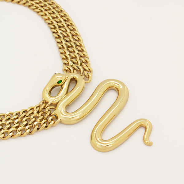 Coiled Snake Necklace