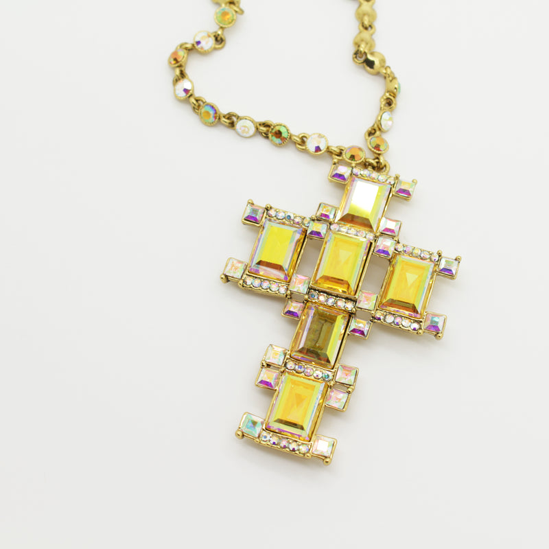 Art Deco Cross Necklace