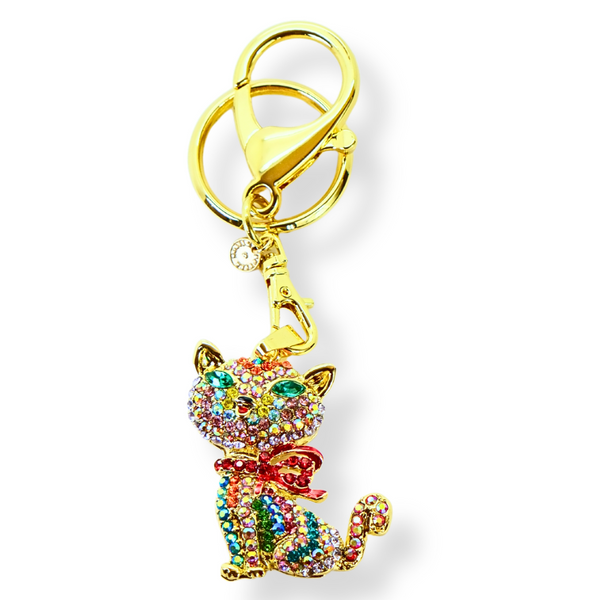 Crystal Cat Keyring