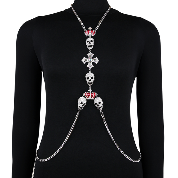 Skulls and Crosses Body Chain