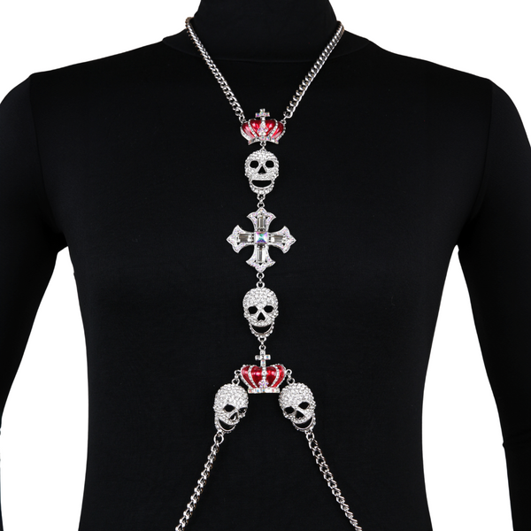 Skulls and Crosses Body Chain