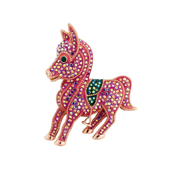 Crystal Pony Brooch