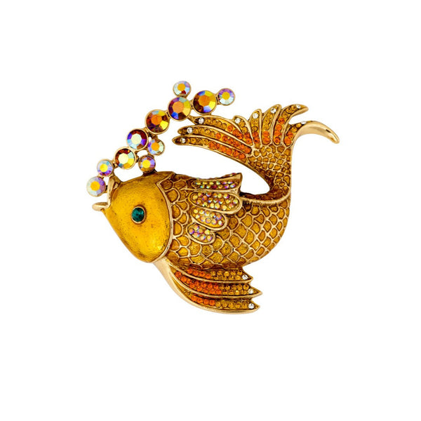 Iridescent Fish Brooch