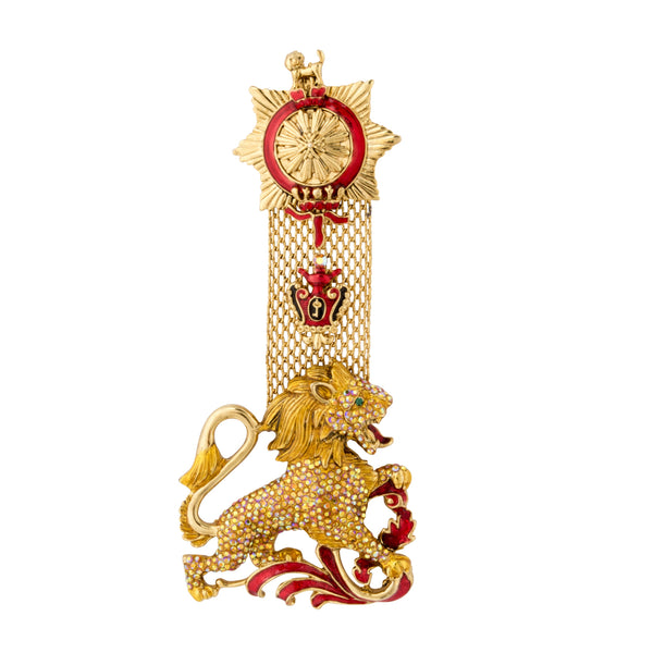 Military Lion Brooch