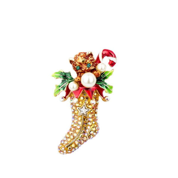 Christmas Kitten Brooch