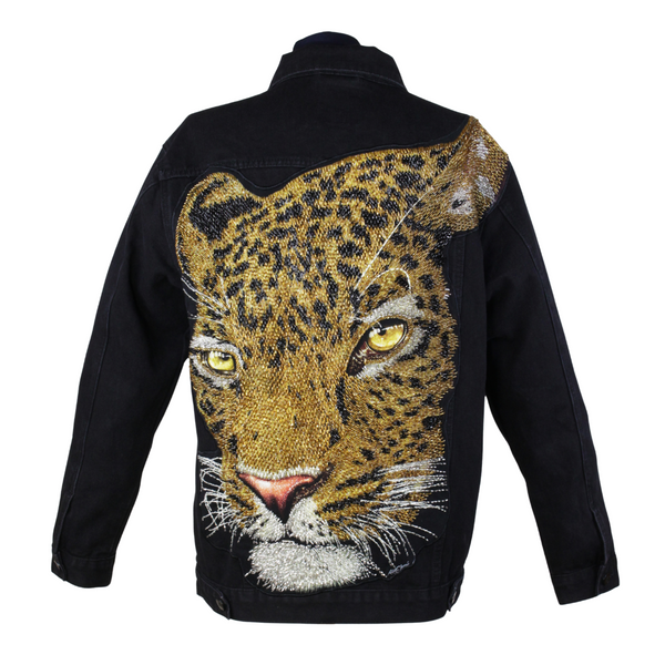 Fierce Leopard Denim Jacket