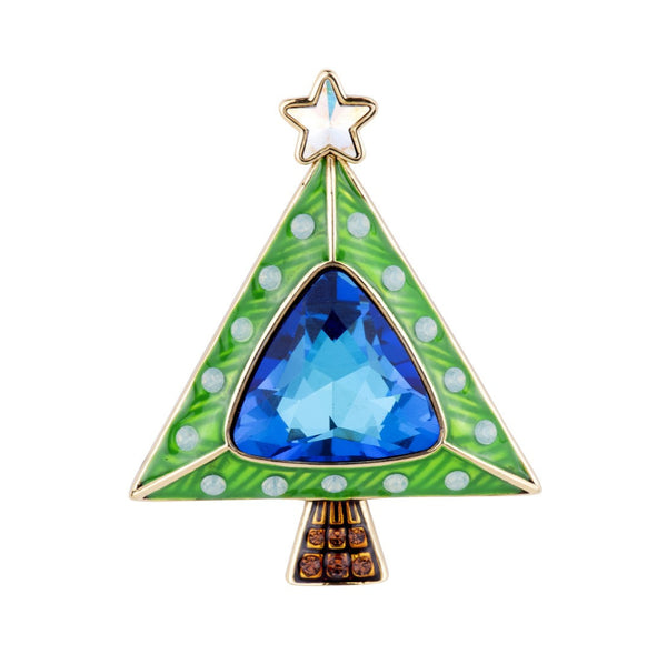 Geometric Christmas Tree Brooch