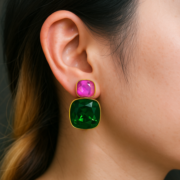 Graduated Crystal Earrings