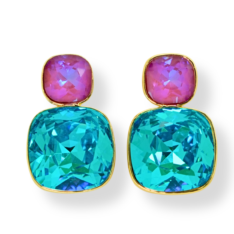 Graduated Crystal Earrings