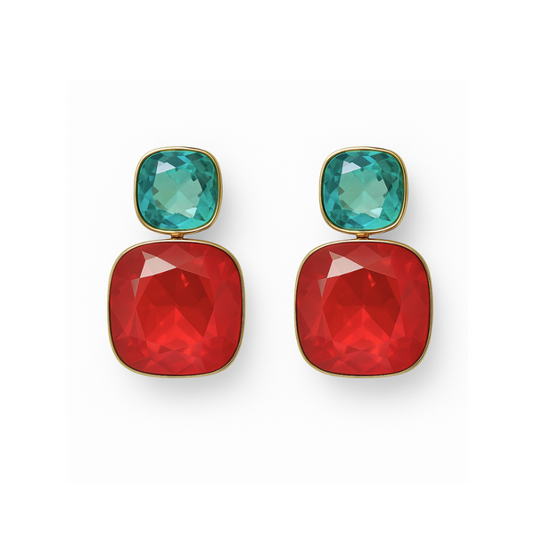 Graduated Crystal Earrings