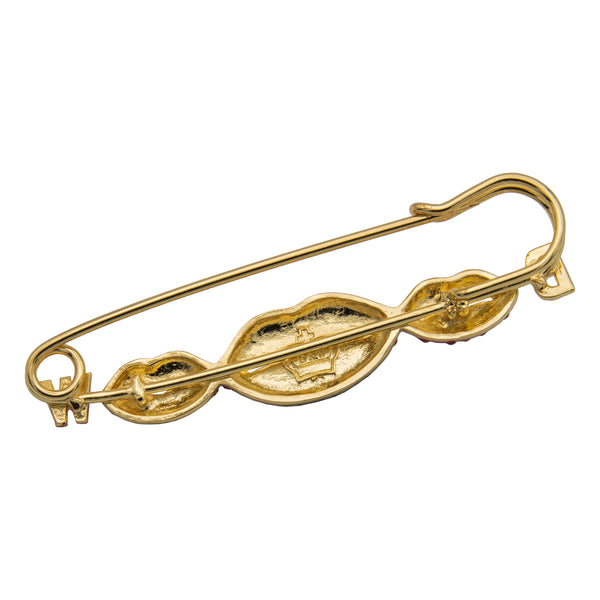 Crystal Lips Pin Brooch