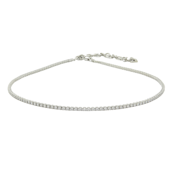 Delicate Crystal Row Necklace