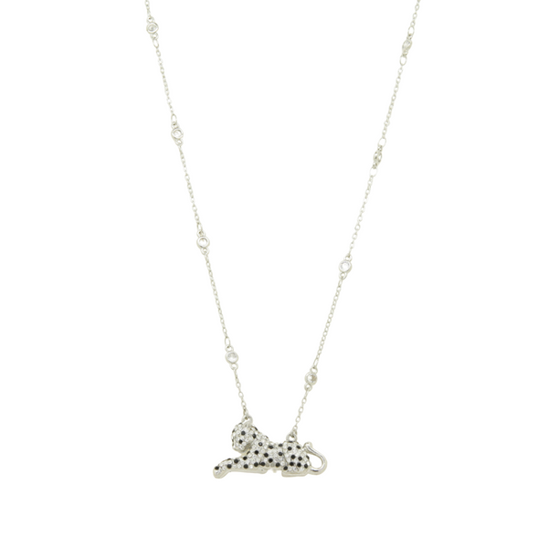Crystal Leopard Pendant Necklace