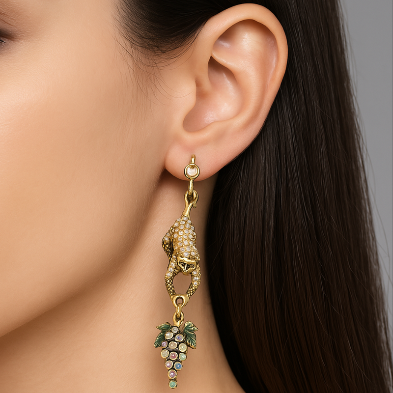 Crystal Hungry Monkey Earrings