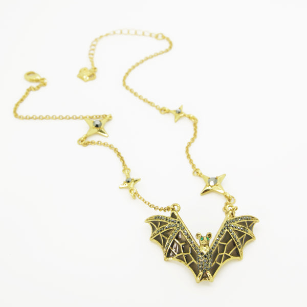 Mystical Crystal Bat Necklace