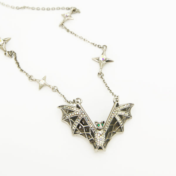 Mystical Crystal Bat Necklace
