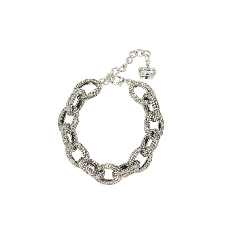 Mother of Pearl Evil Eye Swarovski Crystal Ball Chain Bracelet | Dana Levy  Ltd