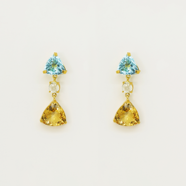 Topaz and Quartz Earrings