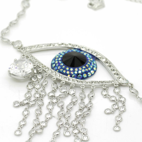Large Crystal Shower Eye Necklace