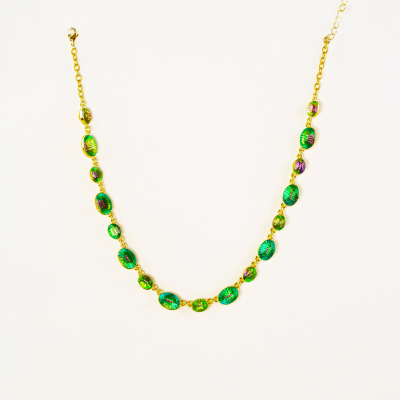 Iridescent Ovals Necklace