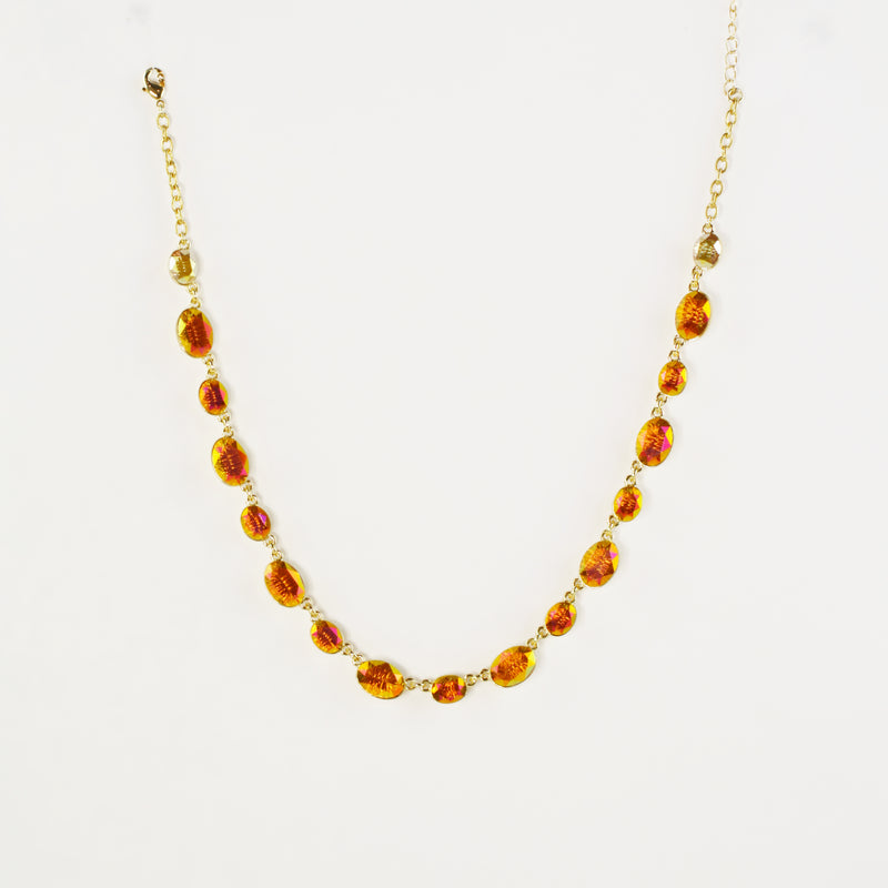 Iridescent Ovals Necklace