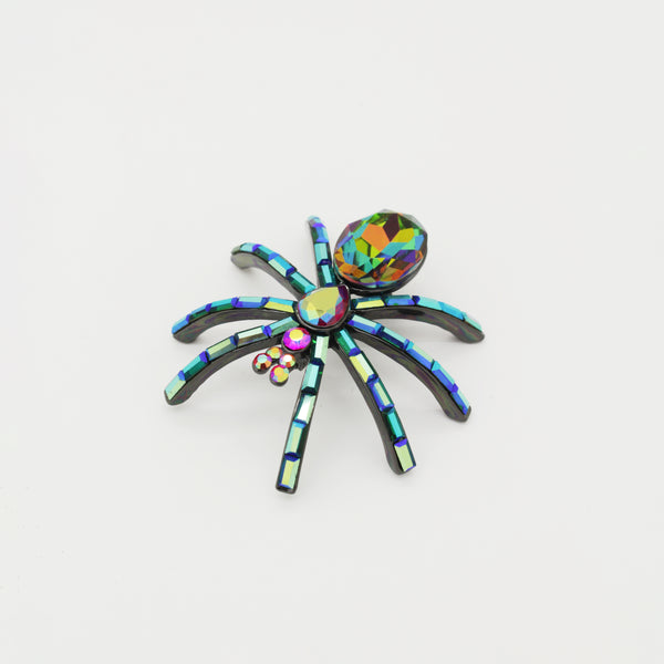Small Baguette Crystal Spider Brooch
