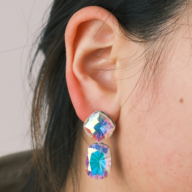 Iridescent Crystal Earrings