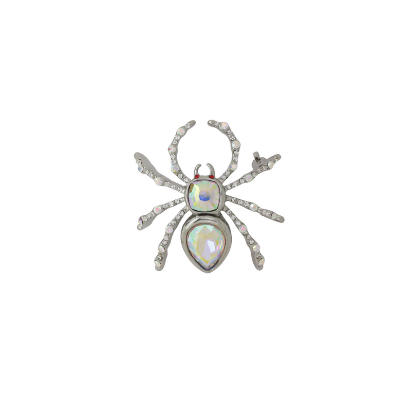 Web Spinning Spider Brooch