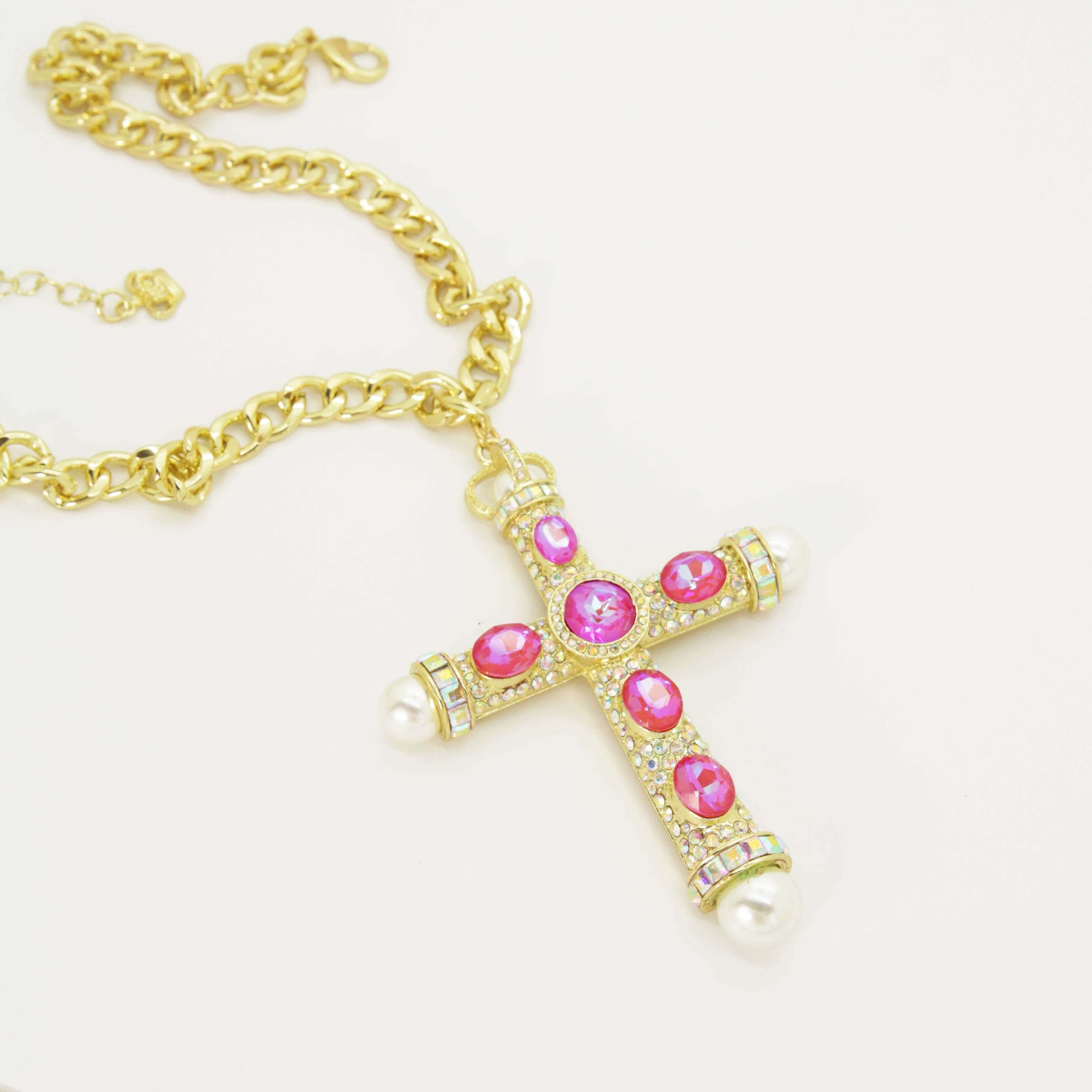 My Saint My Hero Walk by Faith Double Cross Necklace - QVC.com