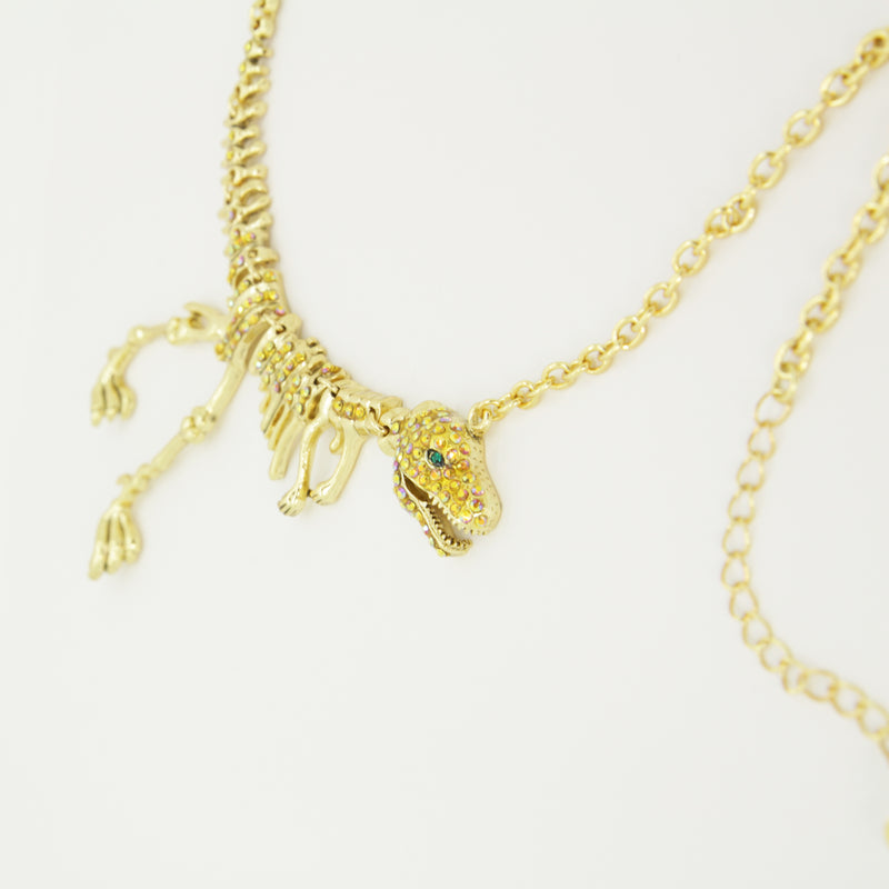 Crystal T-Rex Necklace