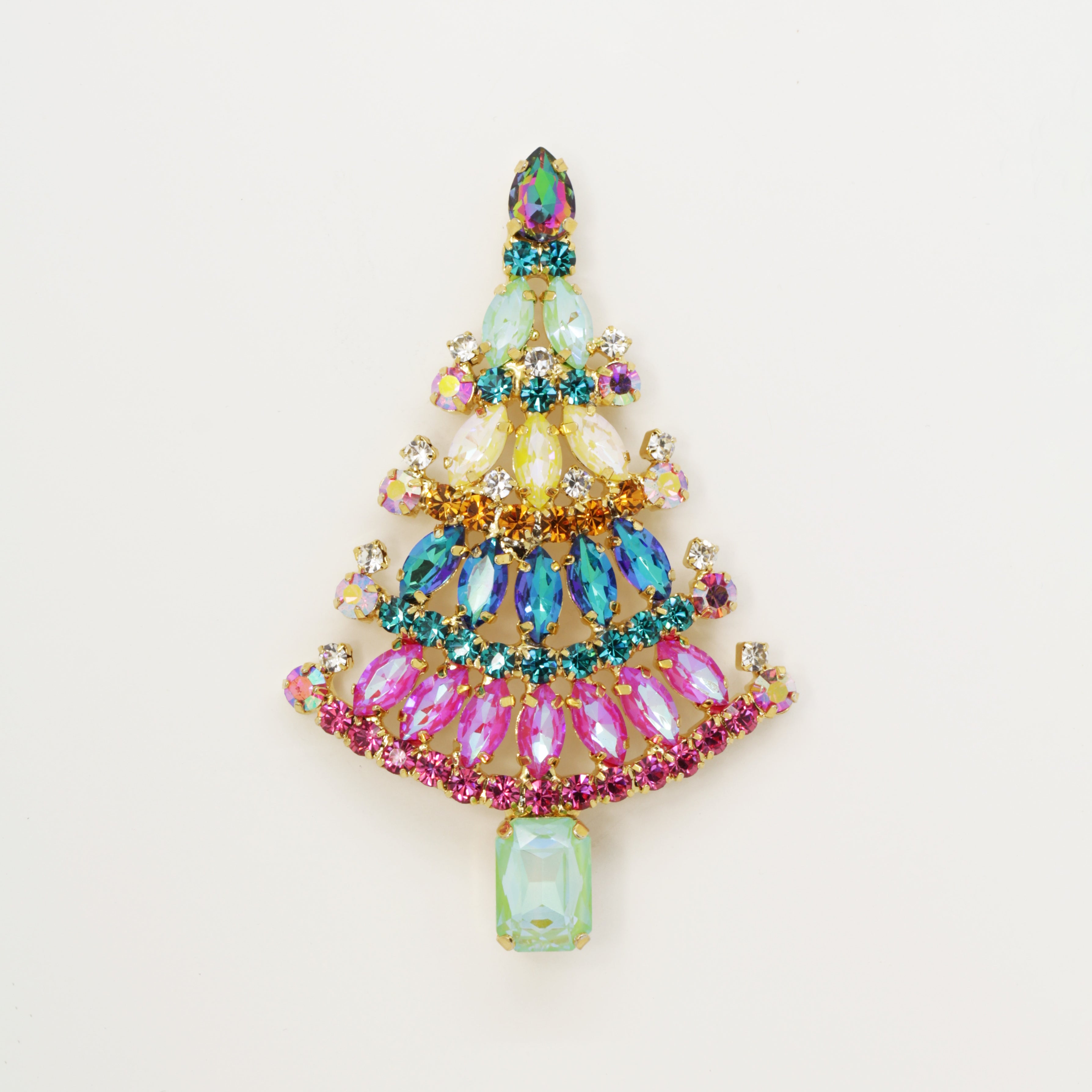 Xmas tree brooches hotsell