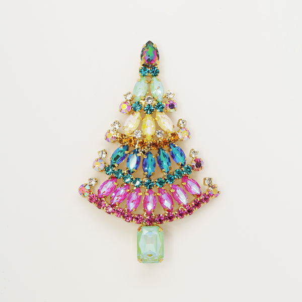 Vintage Style Christmas Tree Brooch