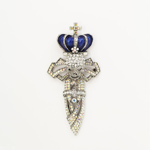 Crown and Cross Brooch