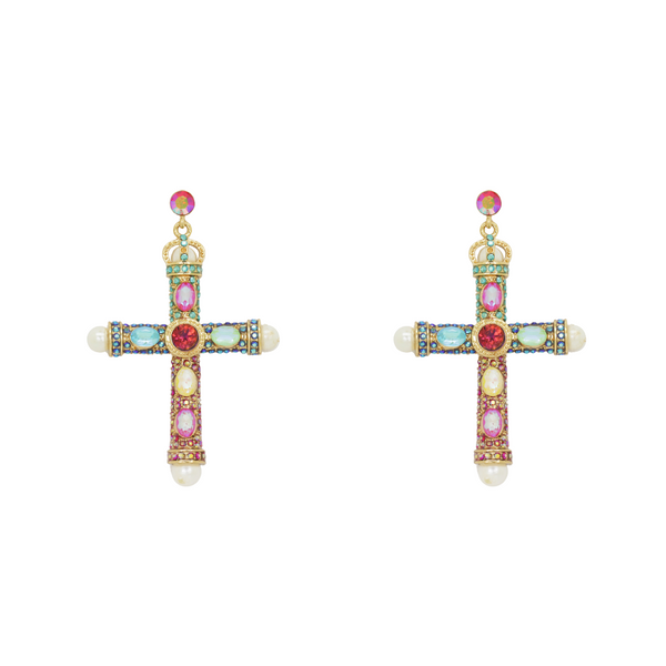 Regal Cross Earrings