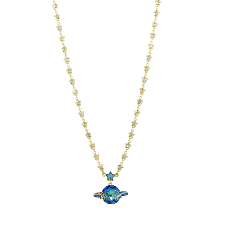 Crystal Stars and Planet Necklace