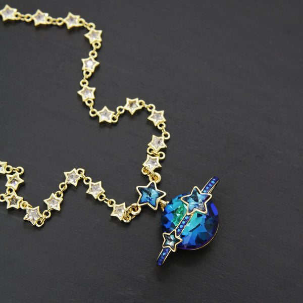 Crystal Stars and Planet Necklace