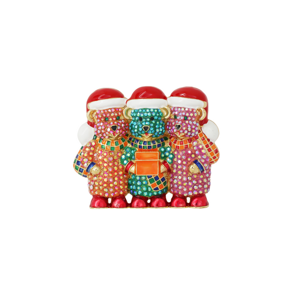 Christmas Choir Bears Brooch