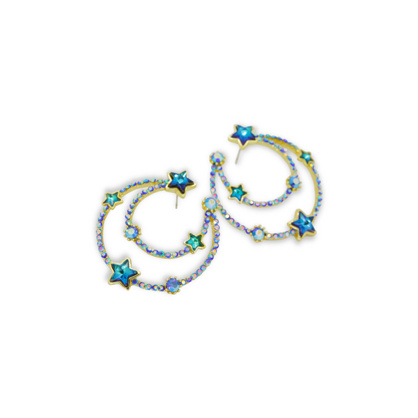 Cosmic Circle Star Earrings