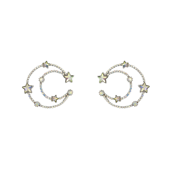 Cosmic Circle Star Earrings