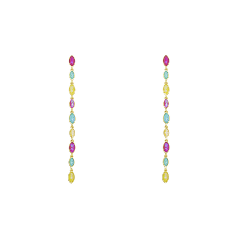Multi Drop Crystal Earrings