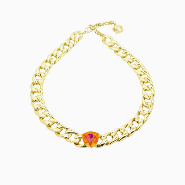 Curb Link Crystal Necklace