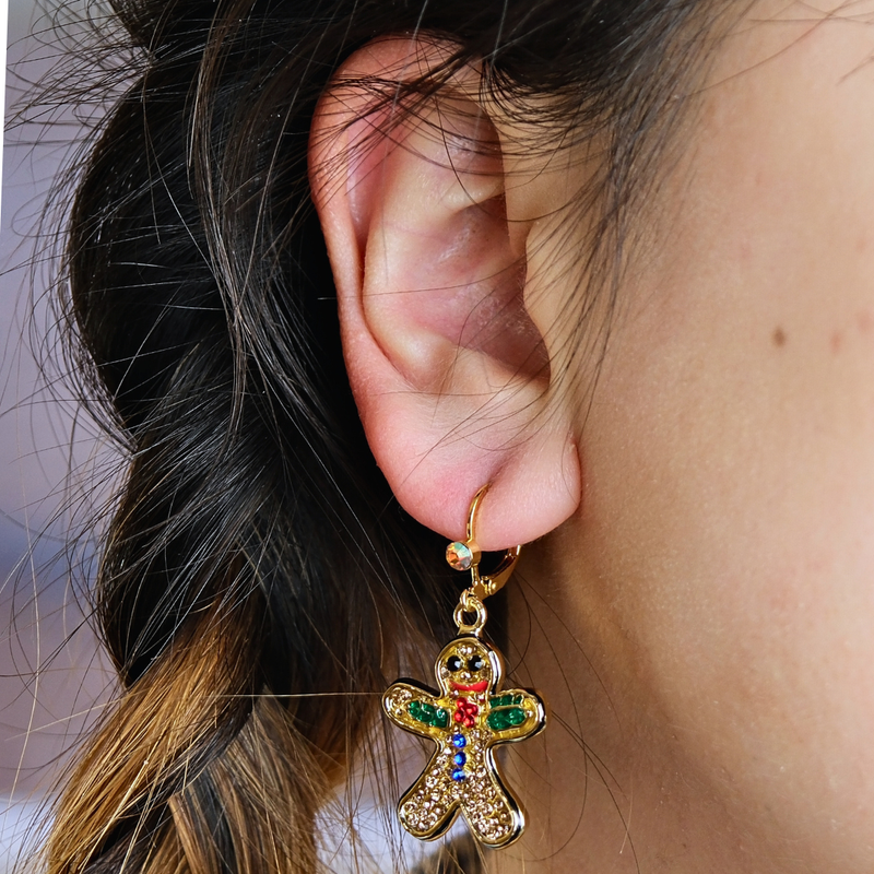 Gingerbread Man Earrings