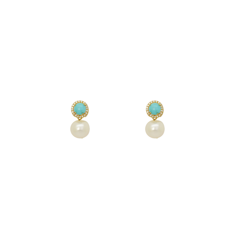 Topaz and Turquoise Earrings