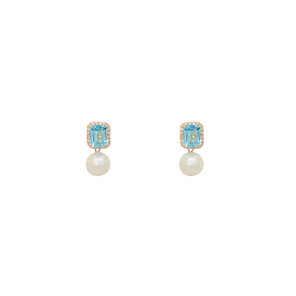 Square Topaz Earrings