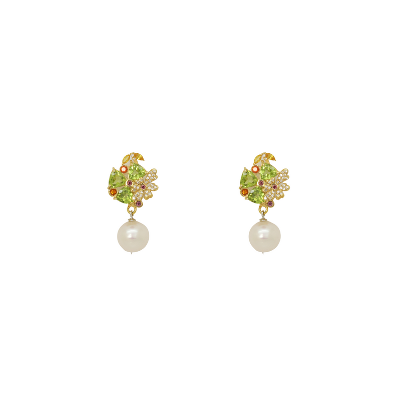 Topaz and Peridot Earrings