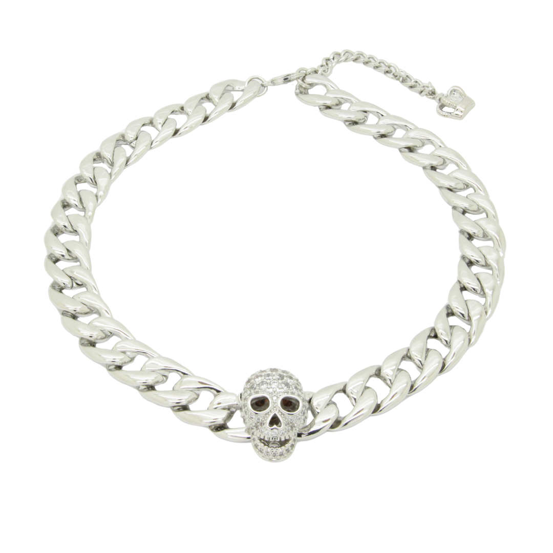 Skull and 2025 bones necklace
