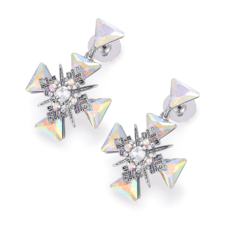 Crystal Medal Earrings