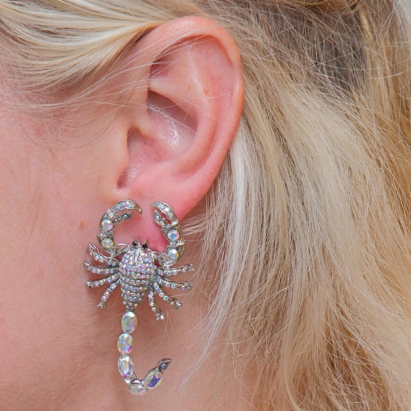 Crystal Scorpion Earrings