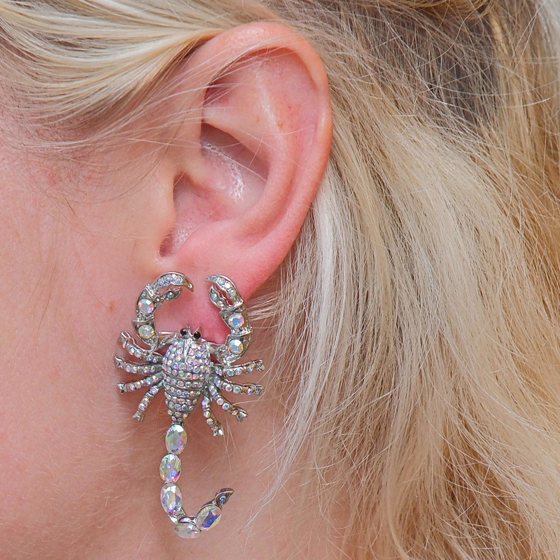 Crystal Scorpion Earrings